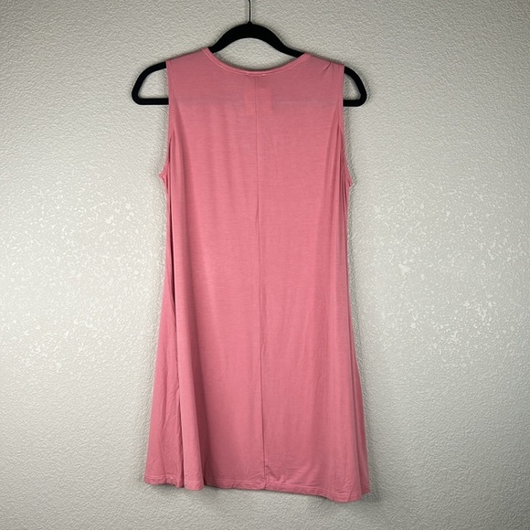 Yelete Pink Sleeveless Summer Spring Vacation Casual Flowy Dress Size Medium New - Picture 3 of 4